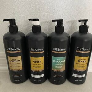 4 Brand New Tresemme shampoo and conditioner bundle set 28oz each bottle